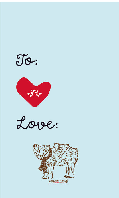 Holiday Winter Candy Cane Bears - Gift Tags - set of 5