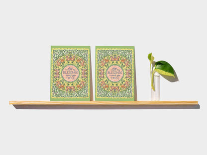 Fox Blessings Quote Greeting Card – “When I Count My Blessings I Count You Twice”