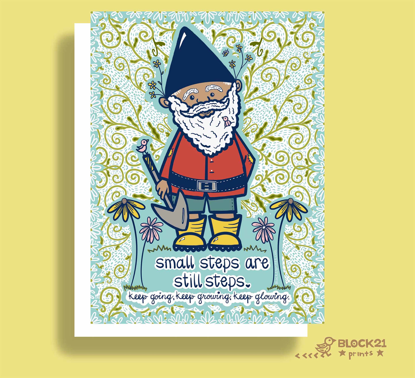 Gnome - Encouragement - Blank Greeting Card