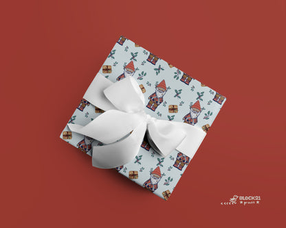 Holiday Gnomes Gift Wrap Sheet - set of two sheets