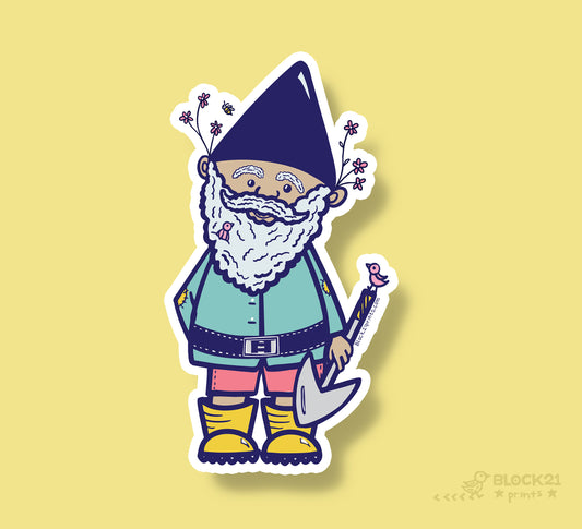 Gnome Vinyl Sticker Weather Proof Decal