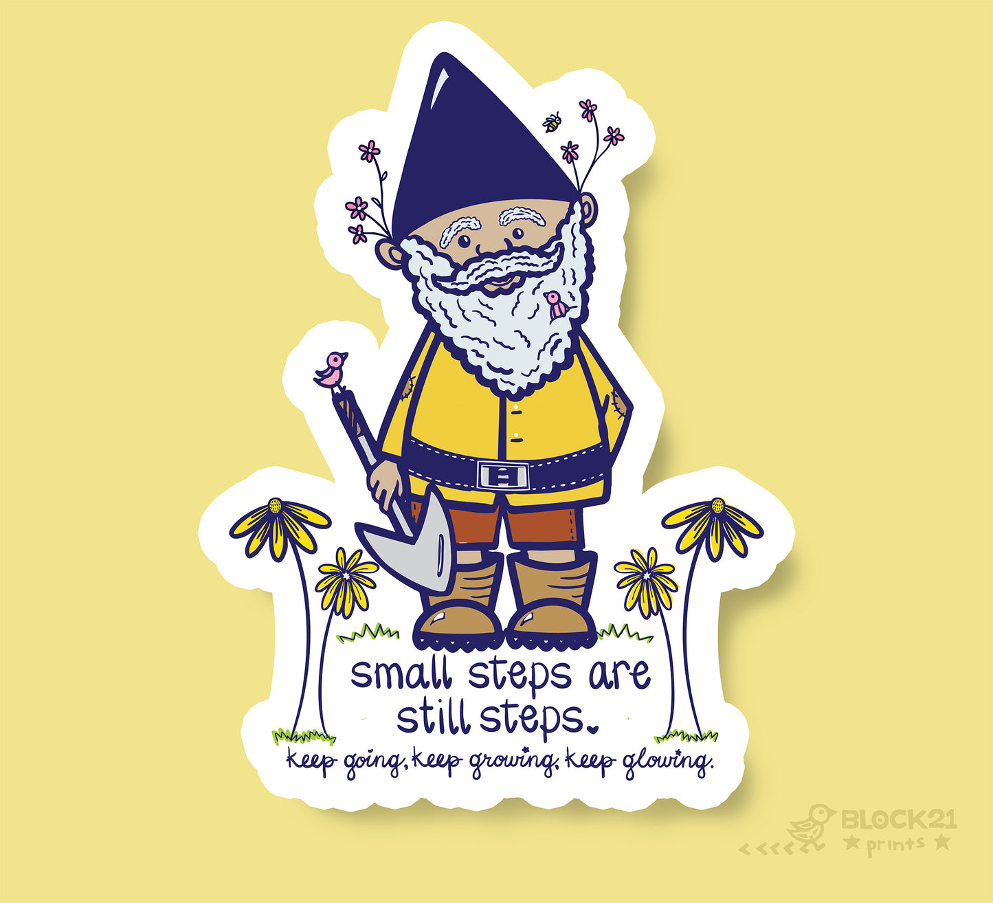 Gnome - Encouragement - Blank Greeting Card