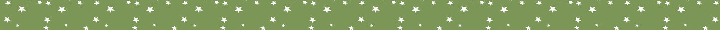 Green with White Stars Washi Tape