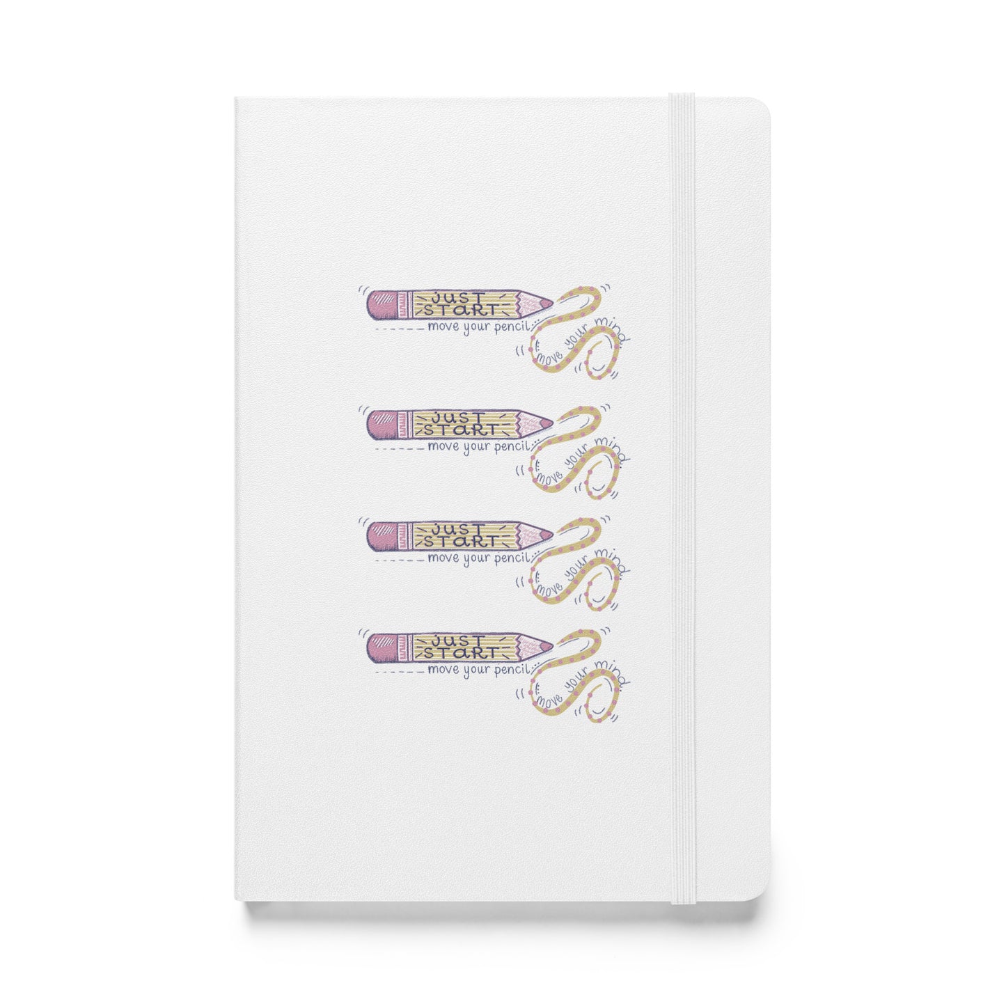 Just Start Hardcover bound Lined Journal with pocket