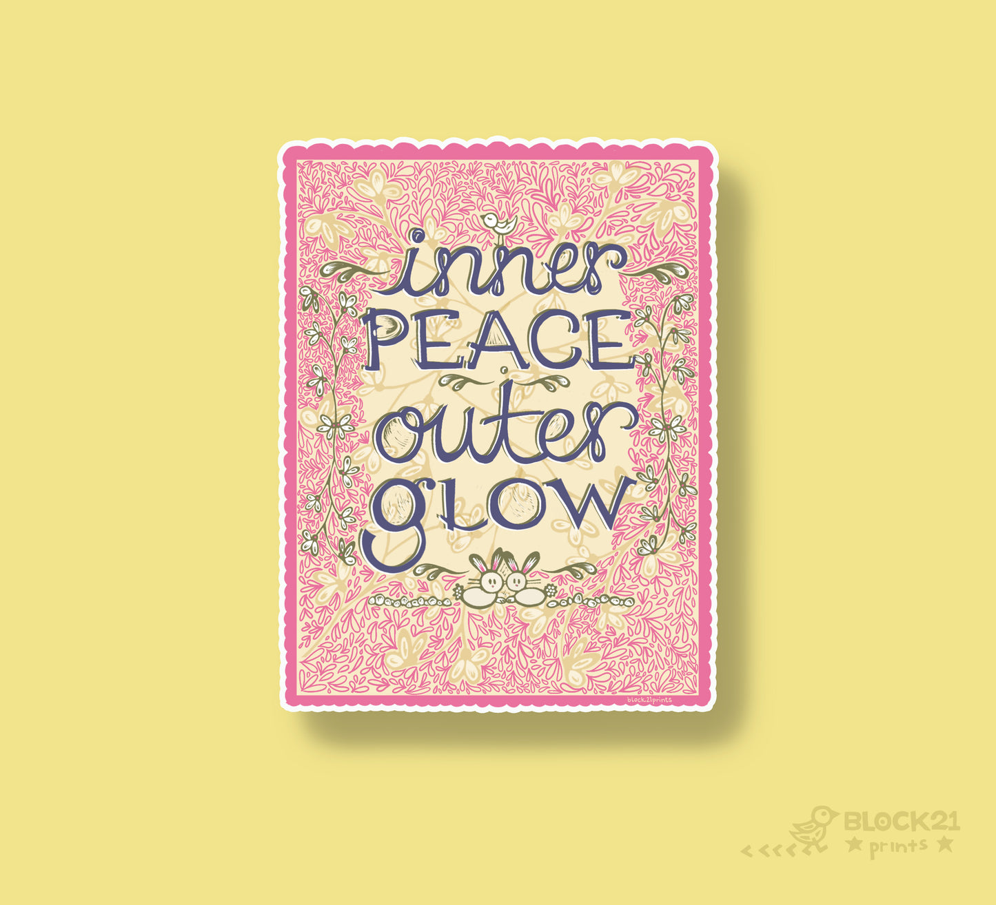 Inner Peace Outer Glow Die Cut Vinyl Sticker