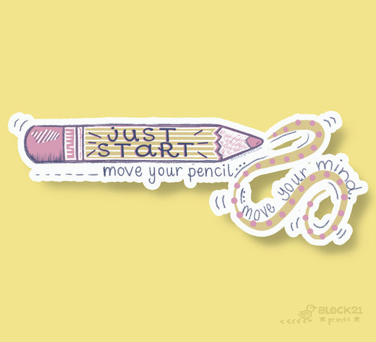 Just Start Die-Cut Vinyl Sticker Weather Proof Decal