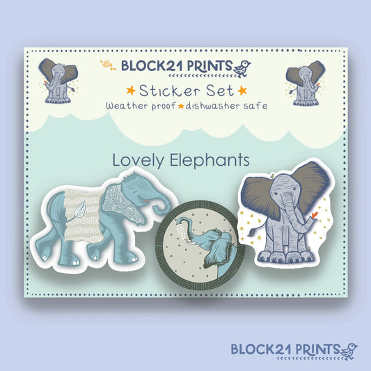 Elephant Sticker Set