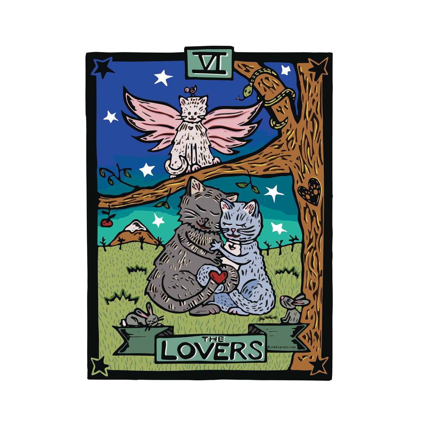 The Lovers Tarot Art Print