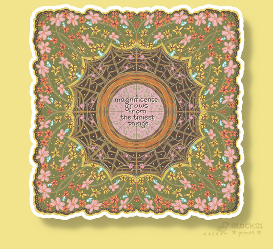 Magnificence Grows Die-Cut Vinyl Sticker Weather Proof Decal