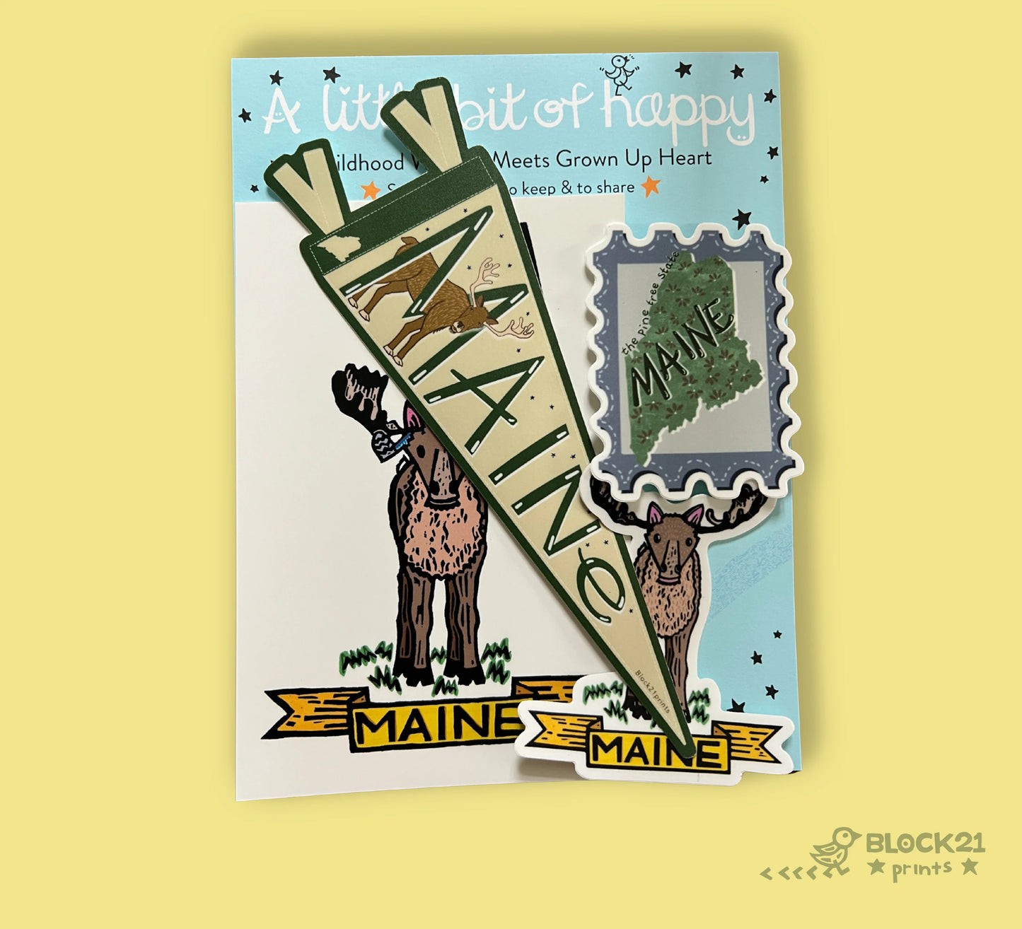 Maine Gift Bundle | Stickers + Postcard