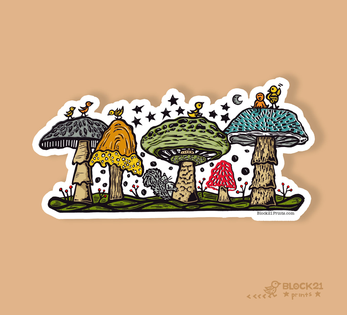 Mushroom DieCut Vinyl Sticker