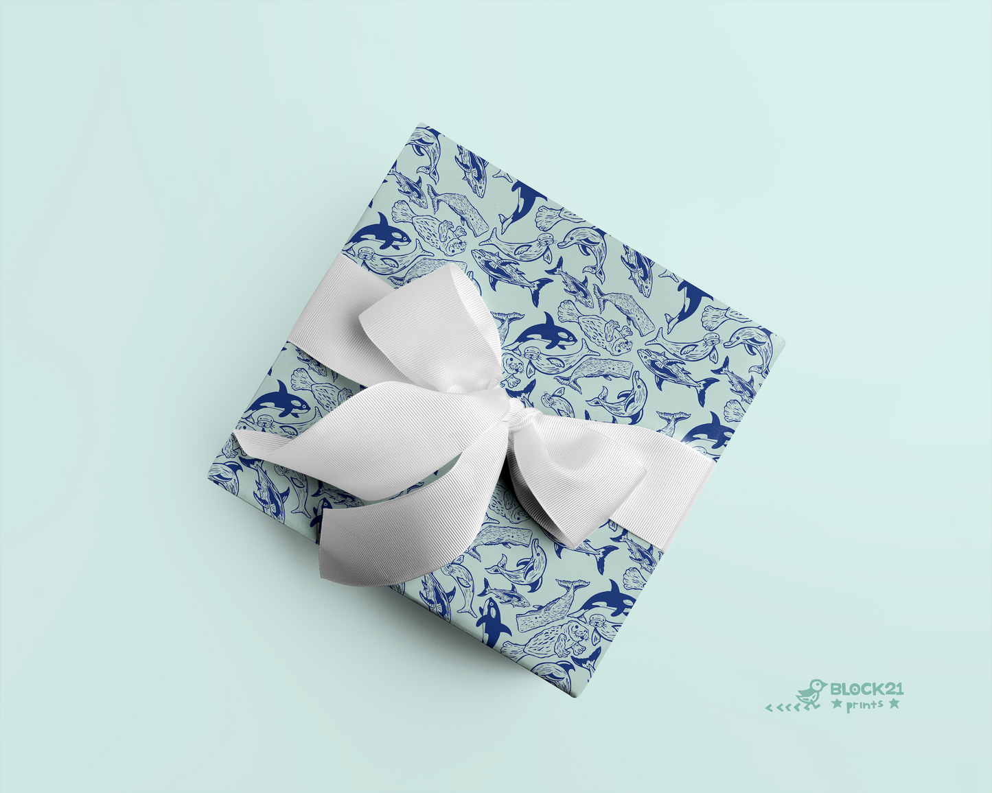 Ocean Animals Blank Greeting Card A2