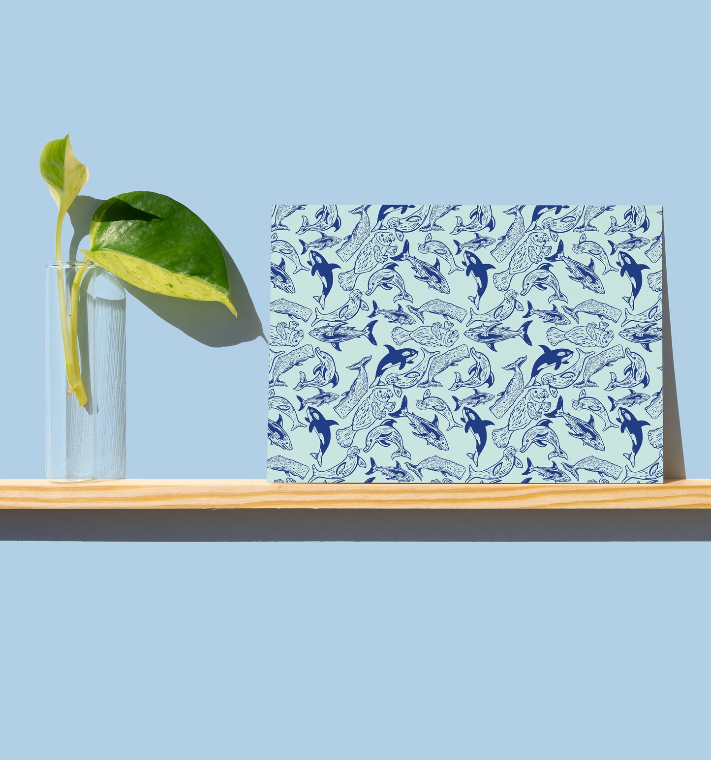 Ocean Animals Blank Greeting Card A2