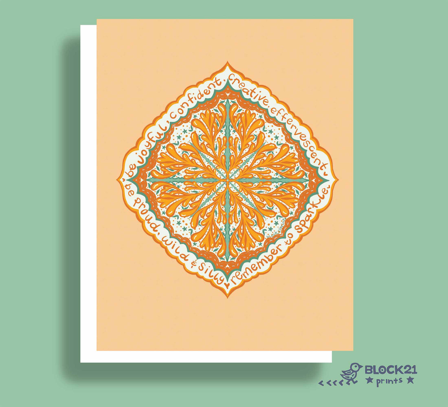 Encouragement Radial Design Greeting Card