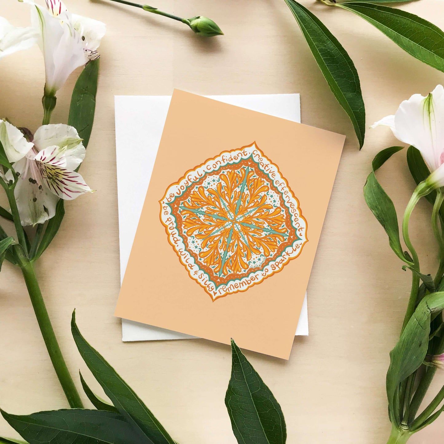 Encouragement Radial Design Greeting Card