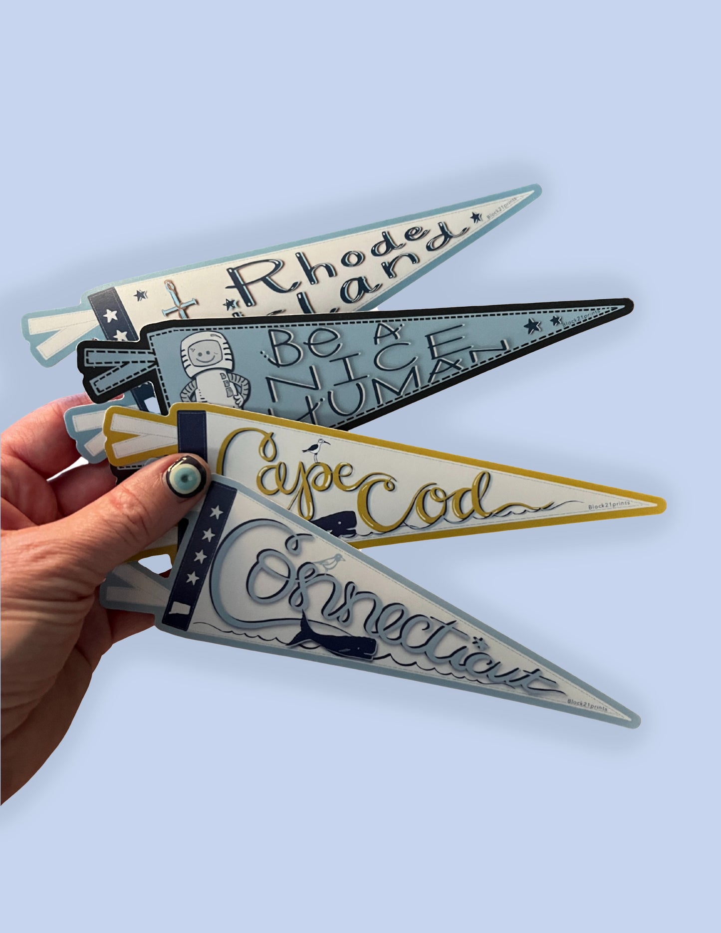 Rhode Island Pennant Sticker – Vinyl Decal