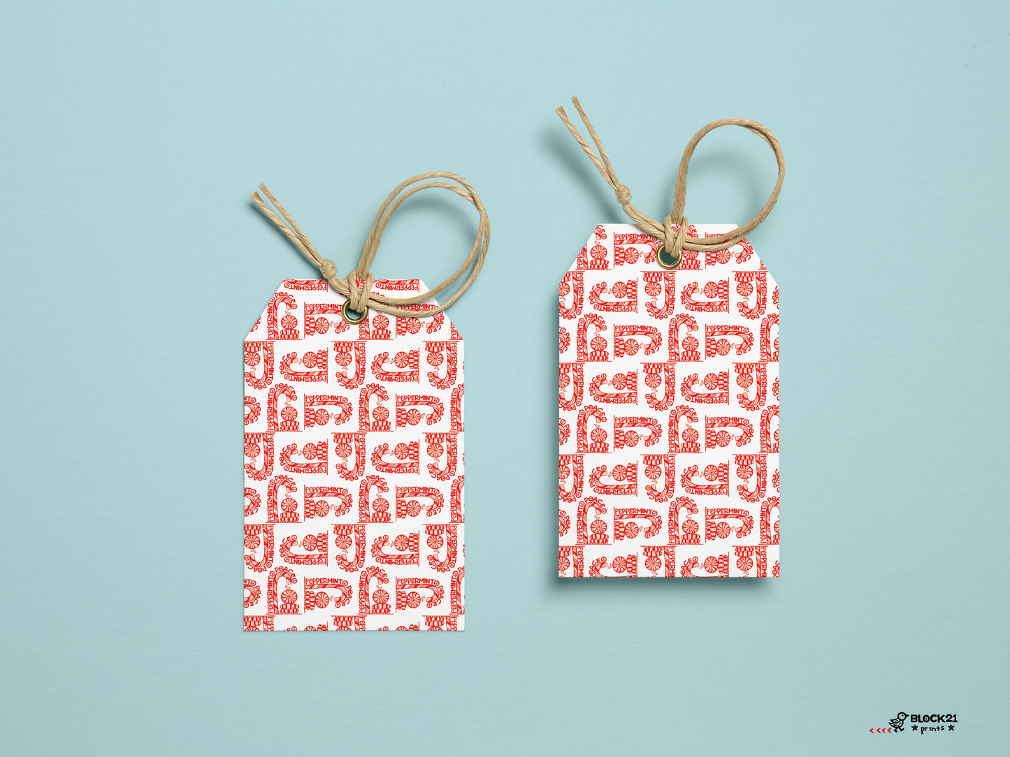 Holiday Winter Candy Cane Bears - Gift Tags - set of 5 (Copy)