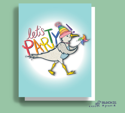Sea Gull Party - Birthday - Celebrate - A2 Blank Inside