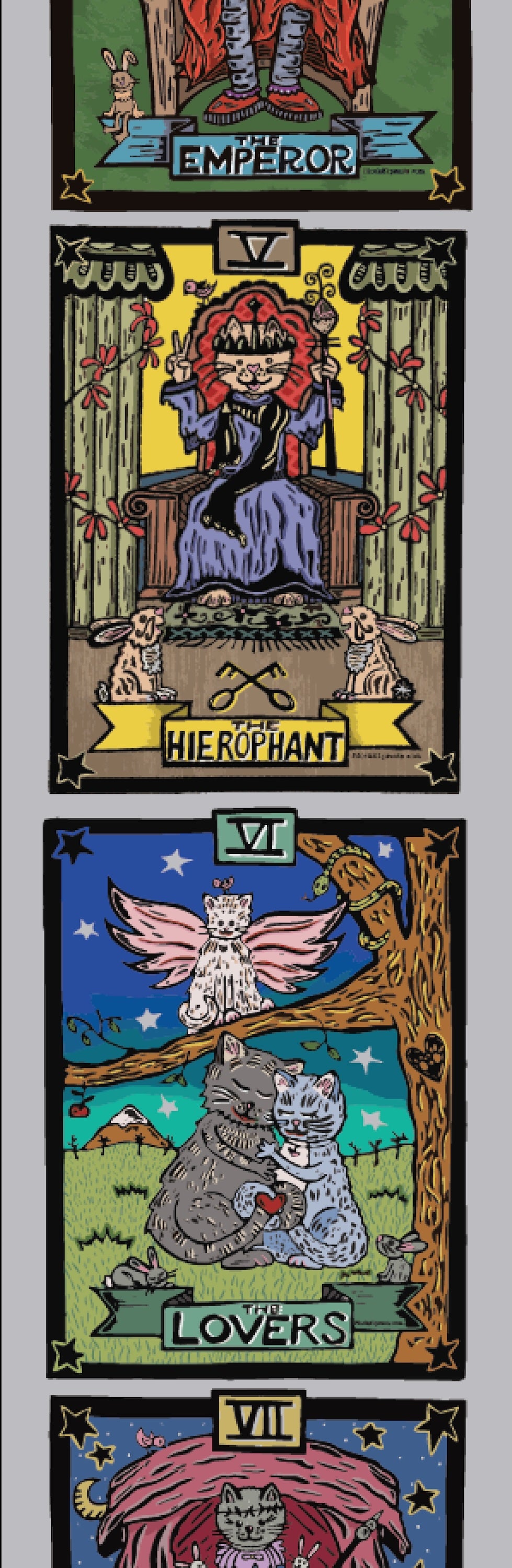 Tarot Cats 1 inch Washi Tape