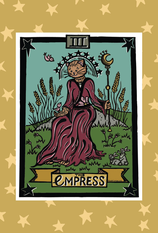 The Empress Tarot Card Mini Art Print 4" x 6" - unmounted