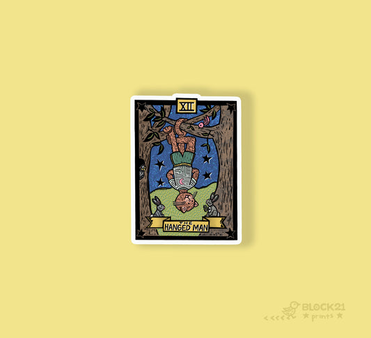 The Hanged Man Tarot Card Die Cut Vinyl Sticker