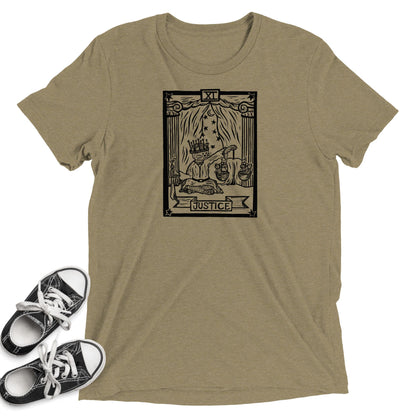 Justice Tarot Cat Short Sleeve Tee - FREE SHIPPING