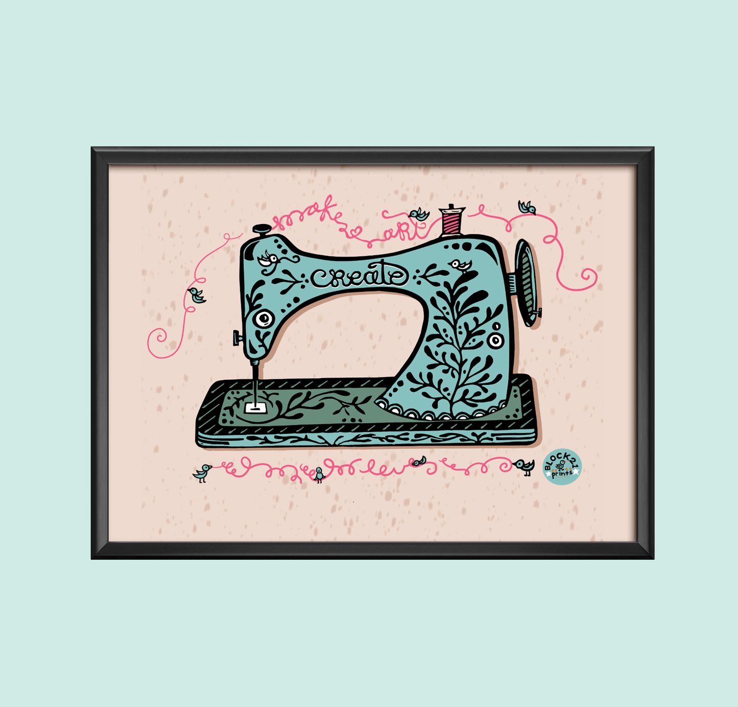 Vintage Sewing Machine Art Print
