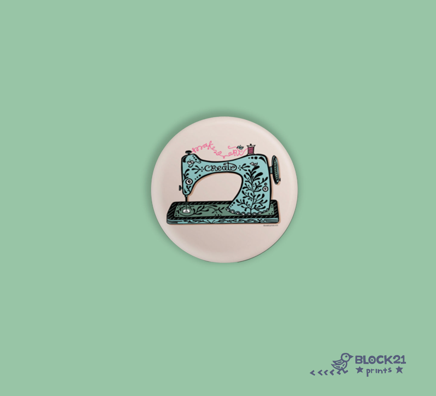 Vintage Sewing Machine Pin