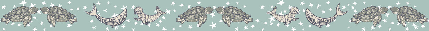 Whale Turtle Seal Ocean 1 inch Washi Tape