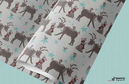 Winter Besties Gift Wrap Sheet - set of two sheets
