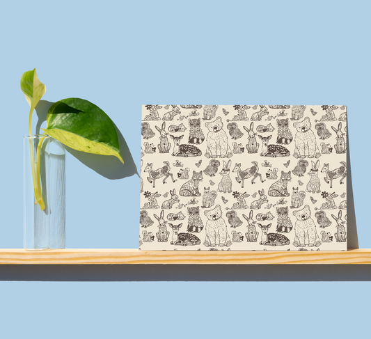 Woodland Creature Blank Greeting Card